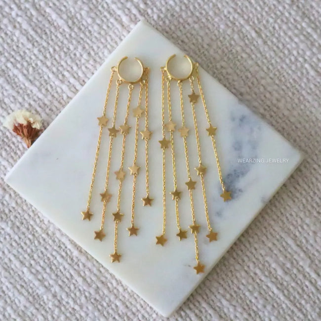 Celeste Drip Ear Cuff (Pair) WearZing - Crystal Jewelry Store in India