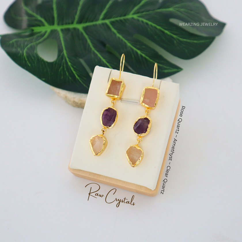 3 Line Crystal Drops