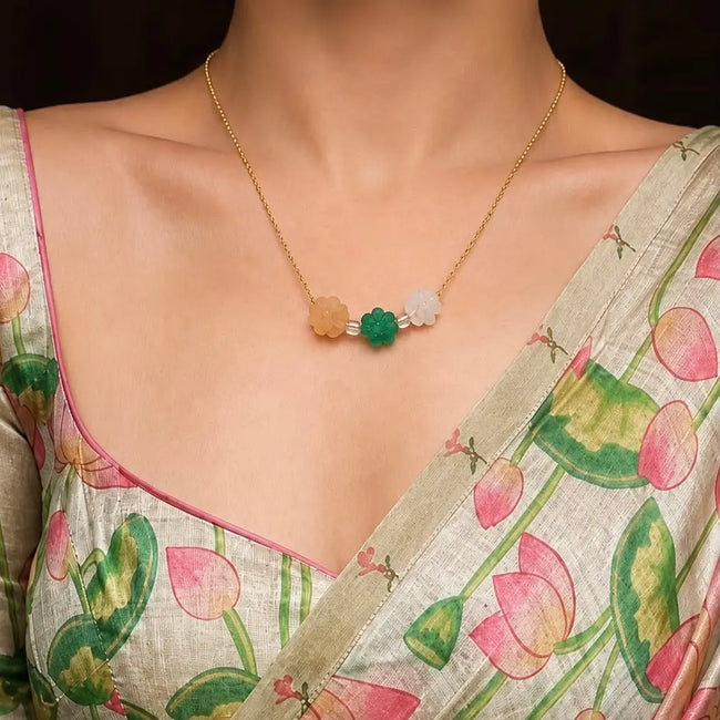 Floral Wave Pendant WearZing - Crystal Jewelry Store in India