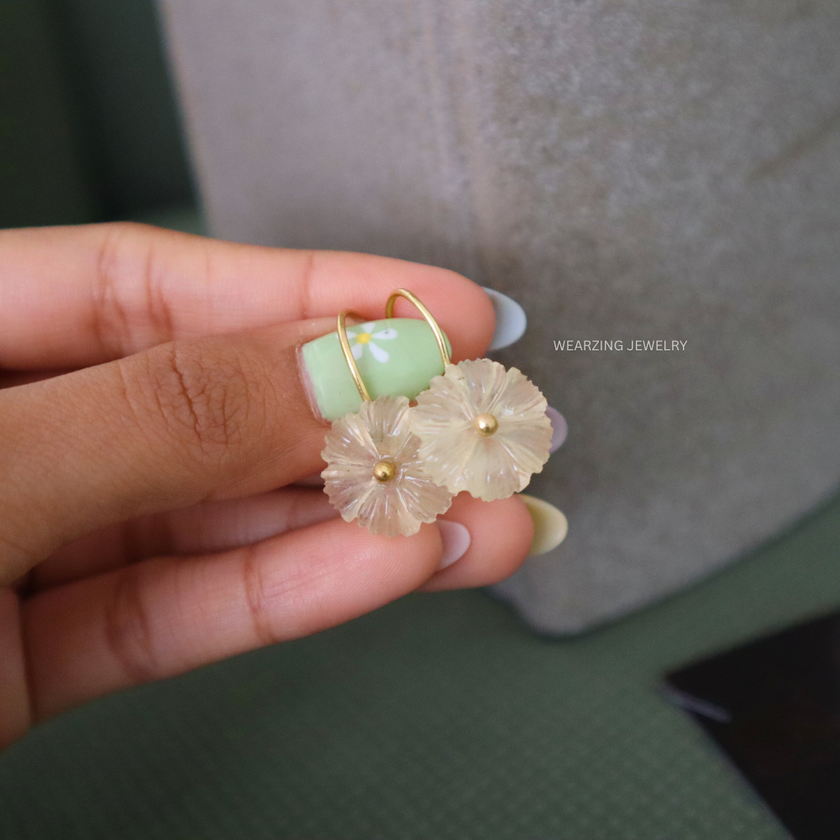 Sun Flower Drop Earrings