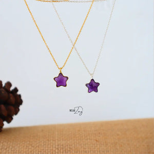 Amethyst Mini Star Pendant WearZing - Crystal Jewelry Store in India
