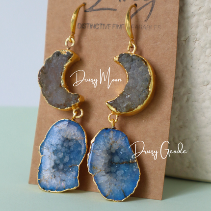 Moon Lit Druzy Drops - Design 3