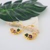 Raw Crystal Hoops