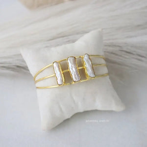 Triple Pearl Cuff WearZing - Crystal Jewelry Store in India