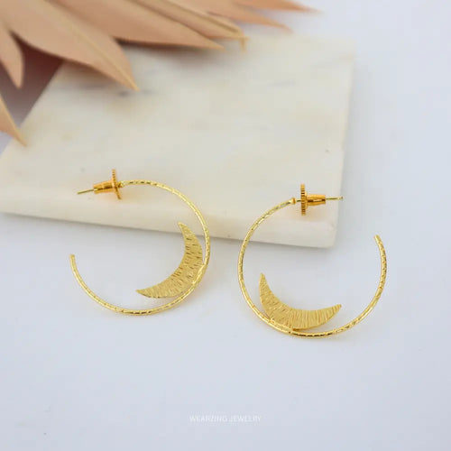 Moon Fairy Hoops WearZing - Crystal Jewelry Store in India