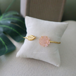 Pink Rose Leaf Bracelet