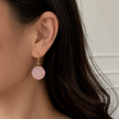 Pink Rose Drop Earrings WearZing - Crystal Jewelry Store in India