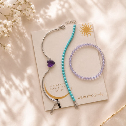 Peace & Protection Set of 3 Bracelet WearZing - Crystal Jewelry Store in India
