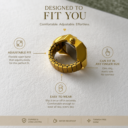 White Halo Watch Ring WearZing - Crystal Jewelry Store in India