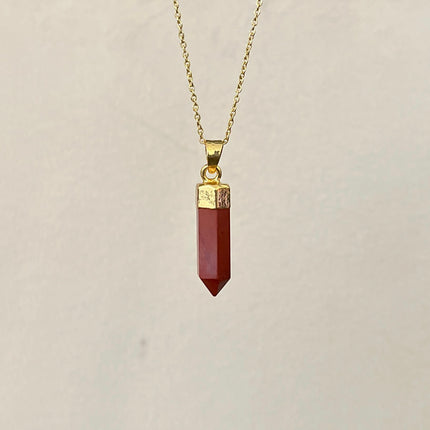Red Jasper Prism Pendant