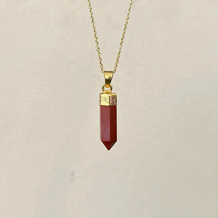 Red Jasper Prism Pendant WearZing - Crystal Jewelry Store in India