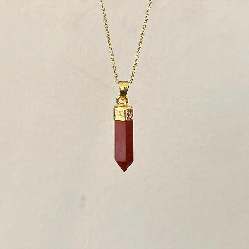 Red Jasper Prism Pendant