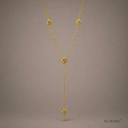 Blooming Rose Lariat necklace WearZing - Crystal Jewelry Store in India