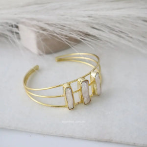 Triple Pearl Cuff WearZing - Crystal Jewelry Store in India