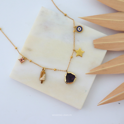 Amethyst Statement Charm Neckpiece