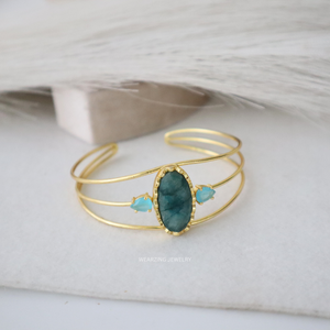 Natural Emerald Power Cuff