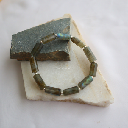 Labradorite Men's Bead Bracelet