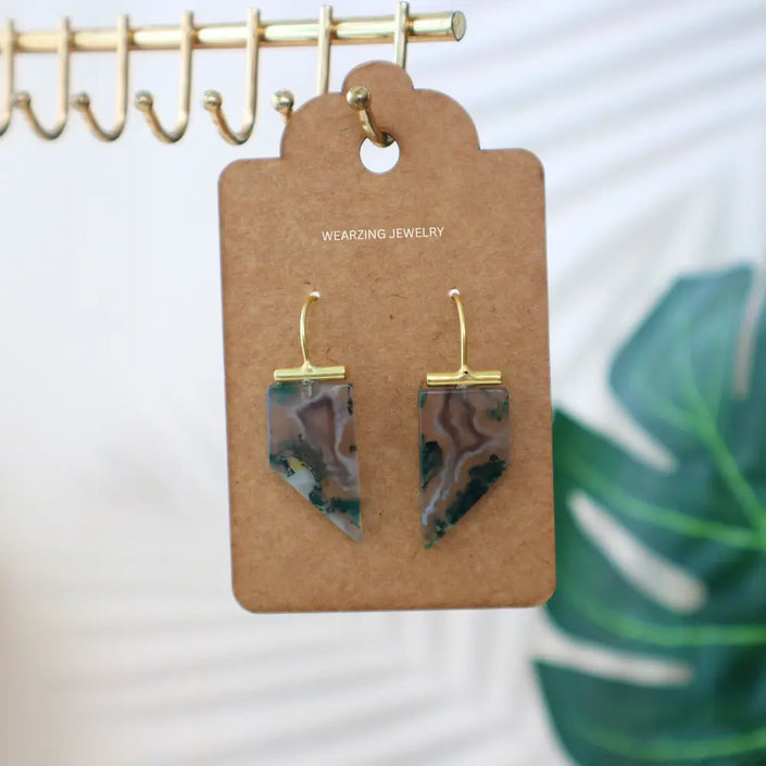 Moss Angled Drops WearZing - Crystal Jewelry Store in India
