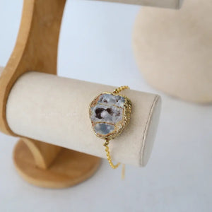 Druzy Statement Chain Bracelet WearZing - Crystal Jewelry Store in India
