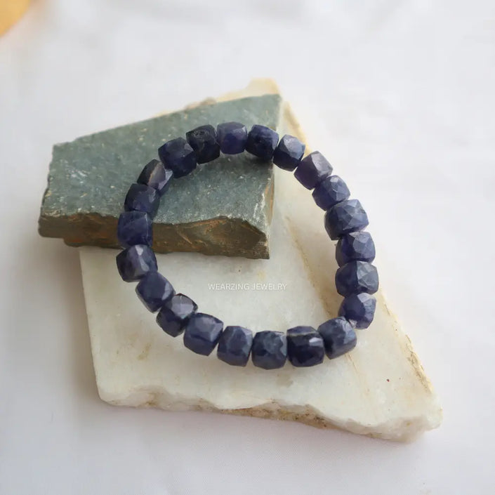 Iolite Men's Bead Bracelet WearZing - Crystal Jewelry Store in India