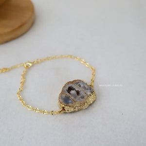 Druzy Statement Chain Bracelet WearZing - Crystal Jewelry Store in India