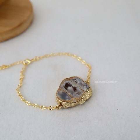 Druzy Statement Chain Bracelet