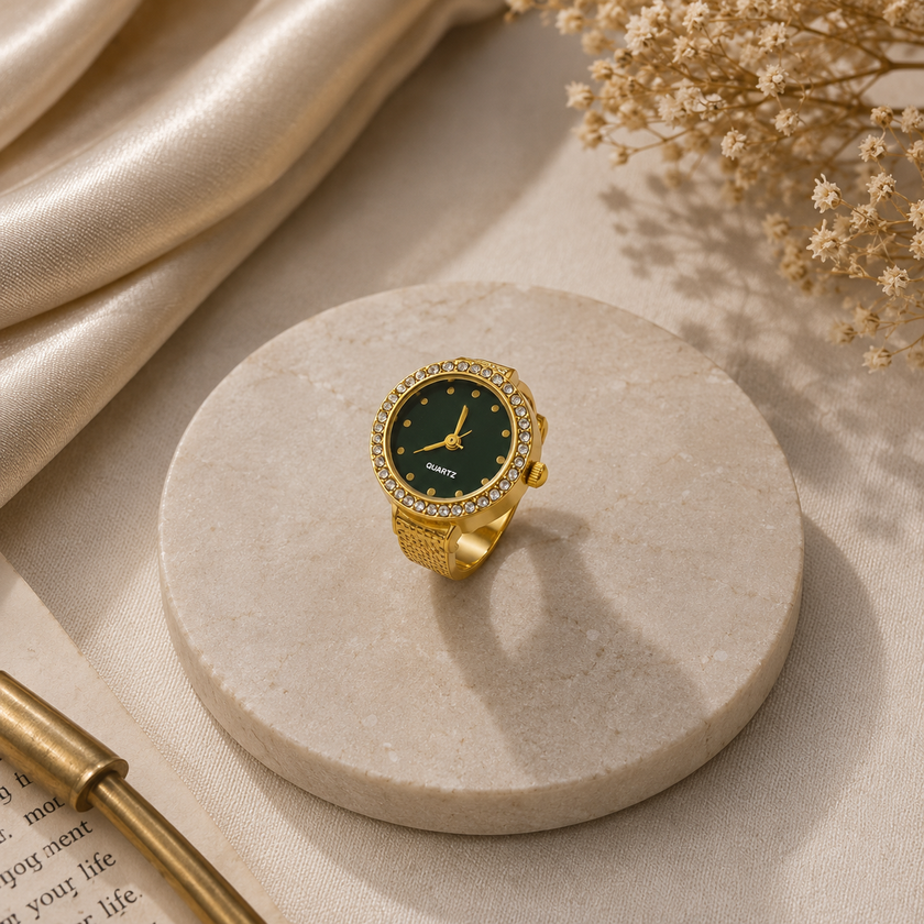 Crystal Halo Watch Ring WearZing - Crystal Jewelry Store in India