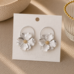 Silver Flower Drops WearZing - Crystal Jewelry Store in India