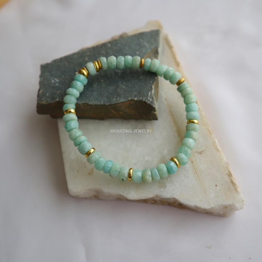 Amazonite Men's Bead Bracelet