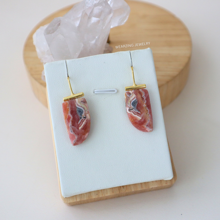 Rhodochrosite Angled Drops