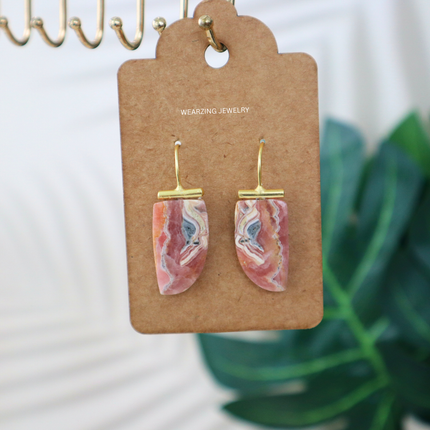 Rhodochrosite Angled Drops
