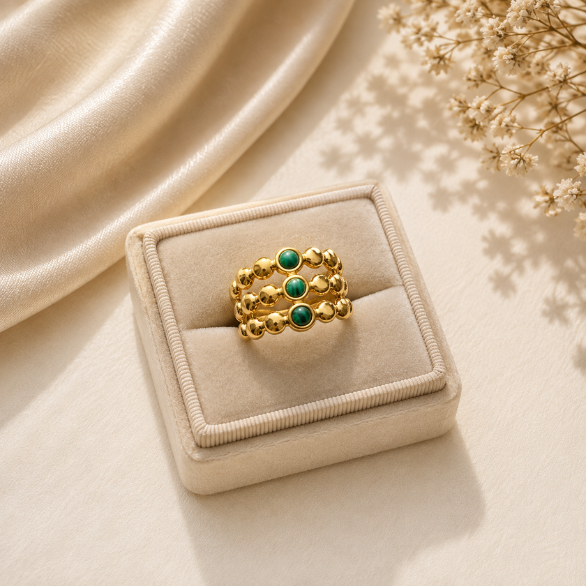 Triple Line Ring WearZing - Crystal Jewelry Store in India