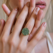 Green Strawberry Flower Ring WearZing - Crystal Jewelry Store in India
