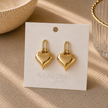Gold Heart Drop Studs WearZing - Crystal Jewelry Store in India