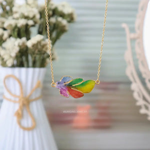 Mutli Shade Leaf Pendant WearZing - Crystal Jewelry Store in India