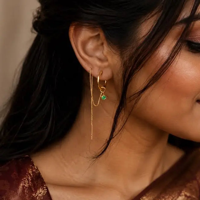 Nayika Hoops (with Threaders) WearZing - Crystal Jewelry Store in India