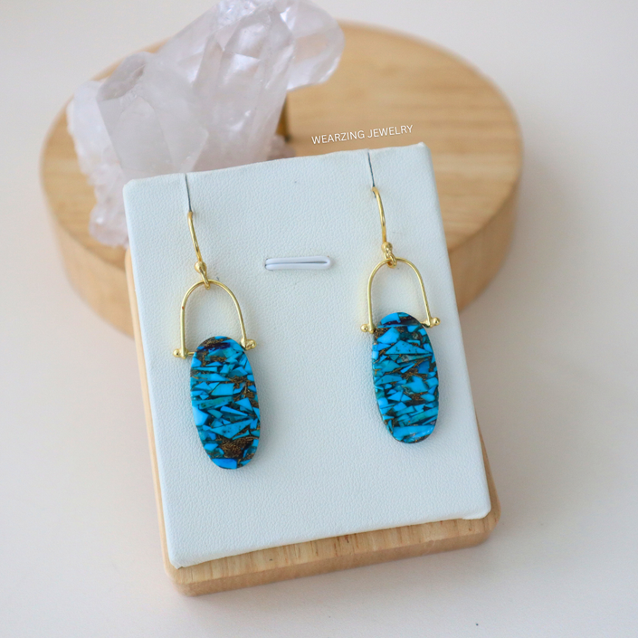 Turquoise Stripe Drops