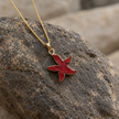 Red Agate Starfish Necklace