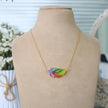 Mutli Shade Leaf Pendant WearZing - Crystal Jewelry Store in India