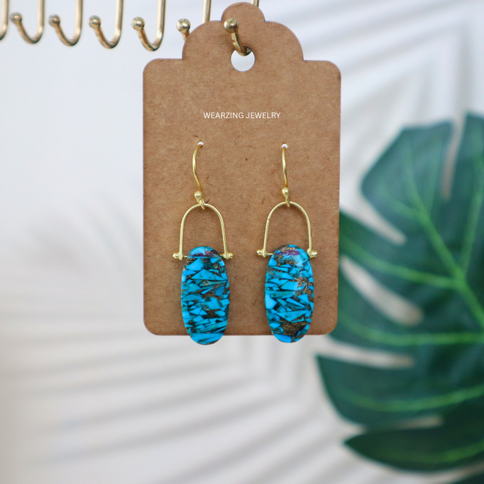 Turquoise Stripe Drops