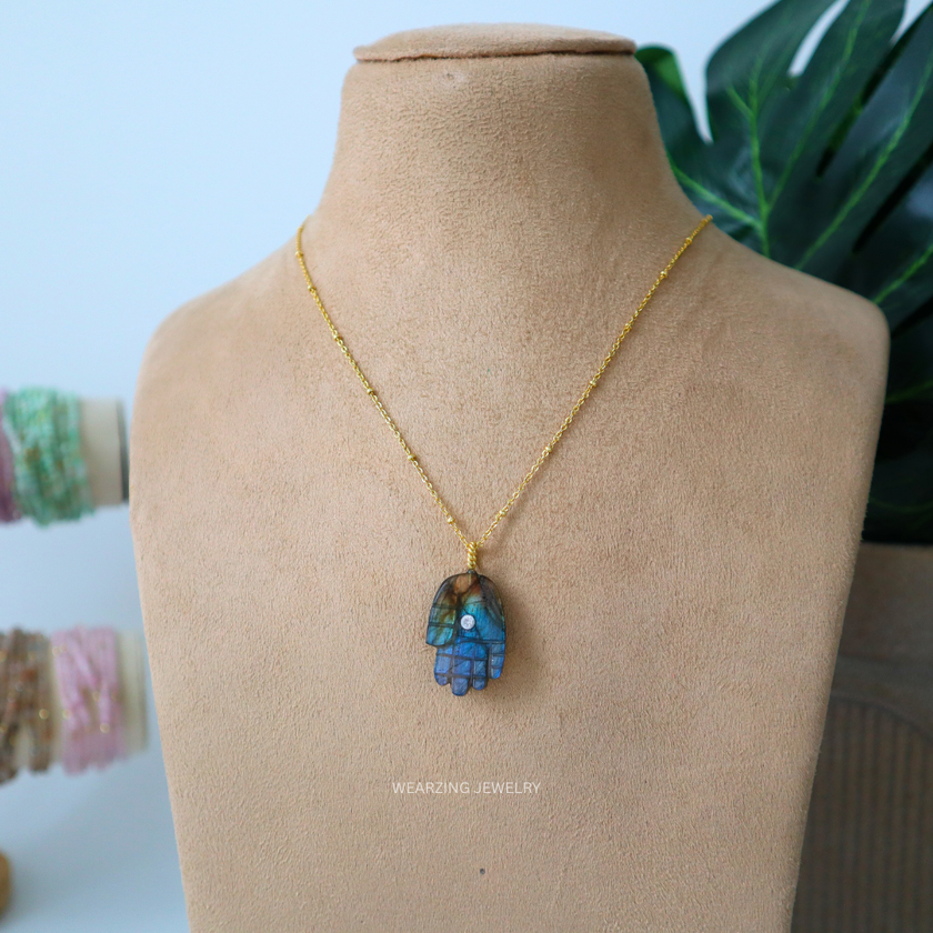 Celestial Hamsa Pendant