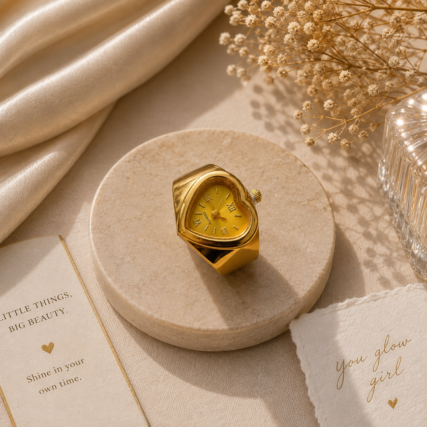 Heart Watch Ring WearZing - Crystal Jewelry Store in India
