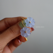 Blue Daisy Drop Earrings
