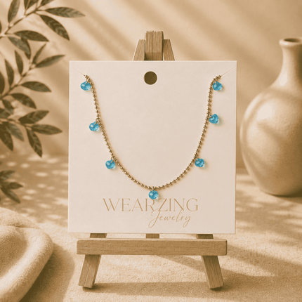 Sky Crystal Garland necklace WearZing - Crystal Jewelry Store in India