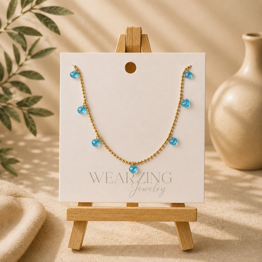 Sky Crystal Garland necklace WearZing - Crystal Jewelry Store in India