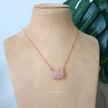 Rose Quartz Lotus Pendant