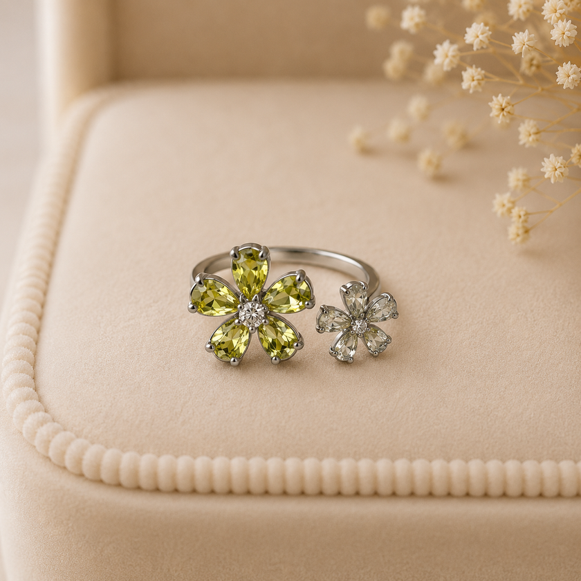 Sparkling Meadow Ring WearZing - Crystal Jewelry Store in India