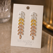 Amber Shimmer Dangle Earrings WearZing - Crystal Jewelry Store in India