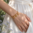 Gold Shell & Heart Charm Bracelet WearZing - Crystal Jewelry Store in India