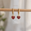 Red jasper Mini Heart Drops WearZing - Crystal Jewelry Store in India